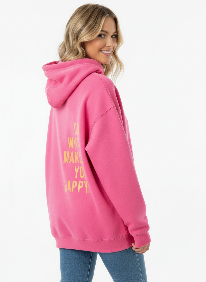 Holly | Women's Oversized Slogan Print Pullover Hoodie 2
