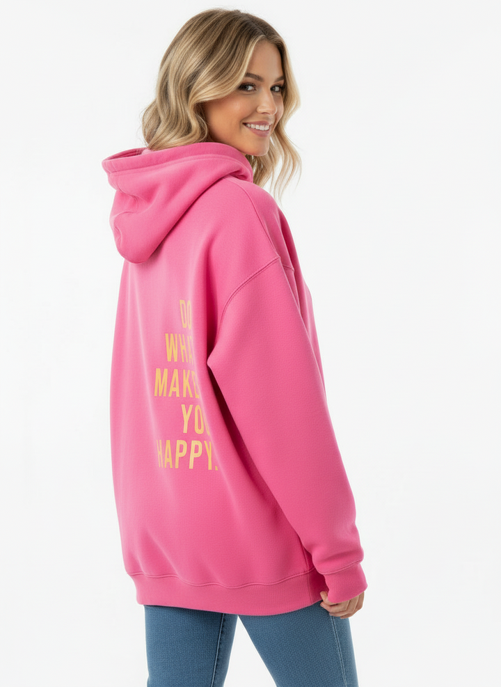 Holly | Women's Oversized Slogan Print Pullover Hoodie 2