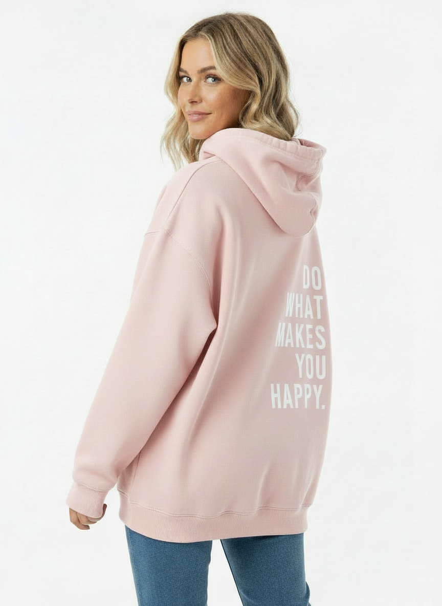 Holly | Women's Oversized Slogan Print Pullover Hoodie 4