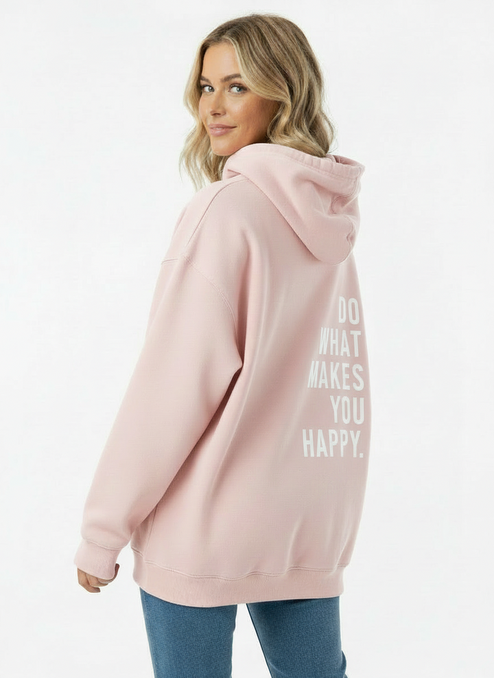 Holly | Women's Oversized Slogan Print Pullover Hoodie 4