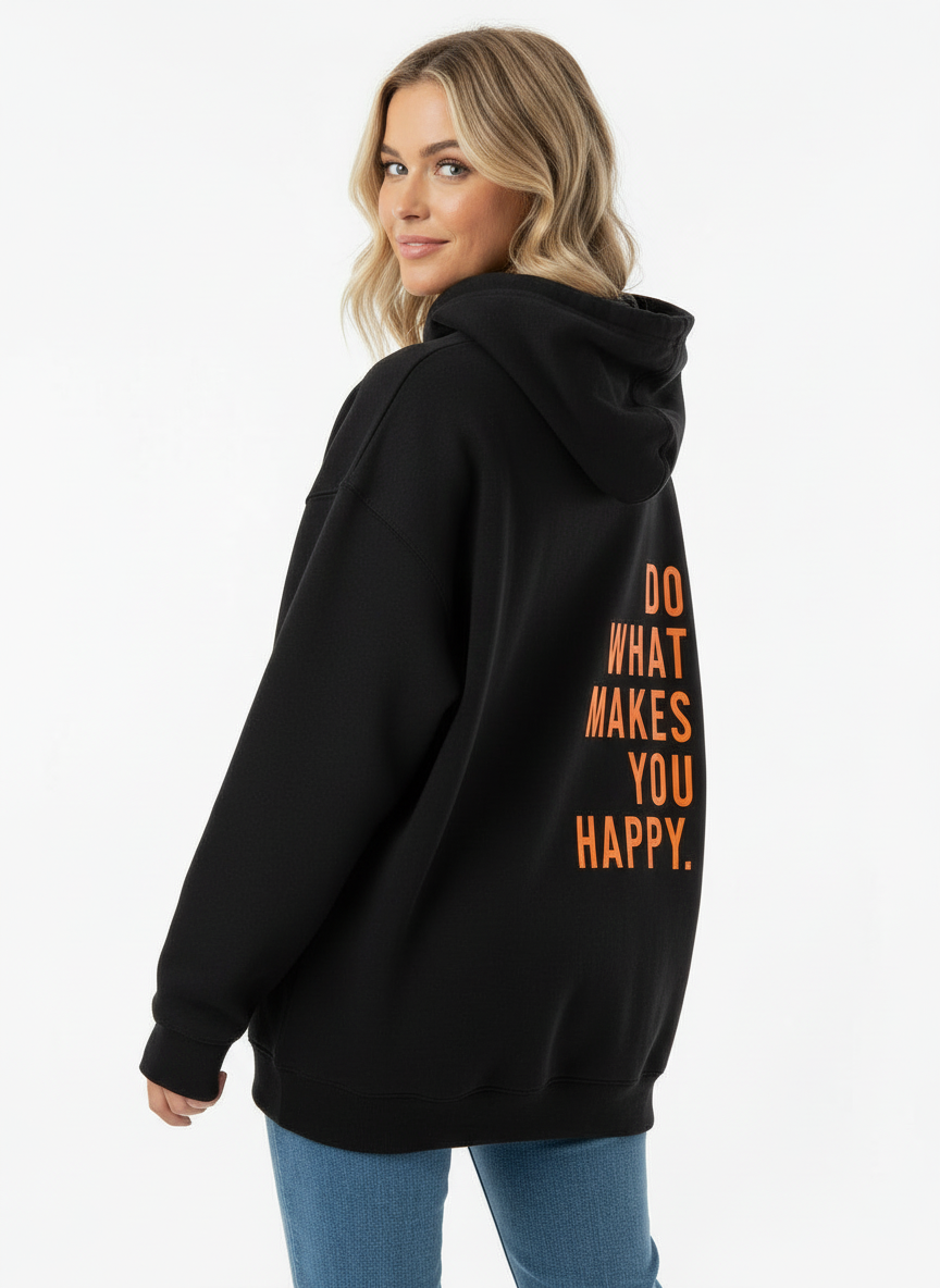 Holly | Women's Oversized Slogan Print Pullover Hoodie 5
