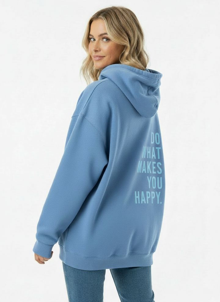 Holly | Women's Oversized Slogan Print Pullover Hoodie 6