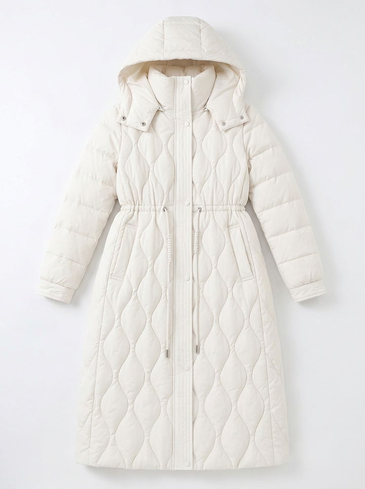 Indie | Women's Quilted Long Puffer Coat with Hood