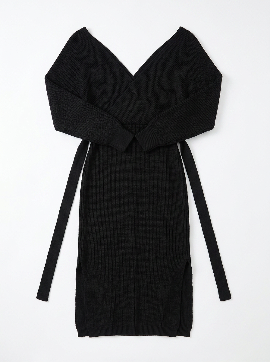 Isla | Knit Wrap Midi Dress