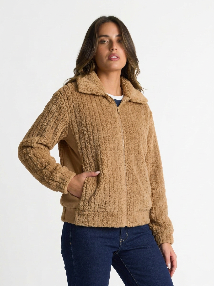 Isla | Women's Fluffy Hooded Jacket