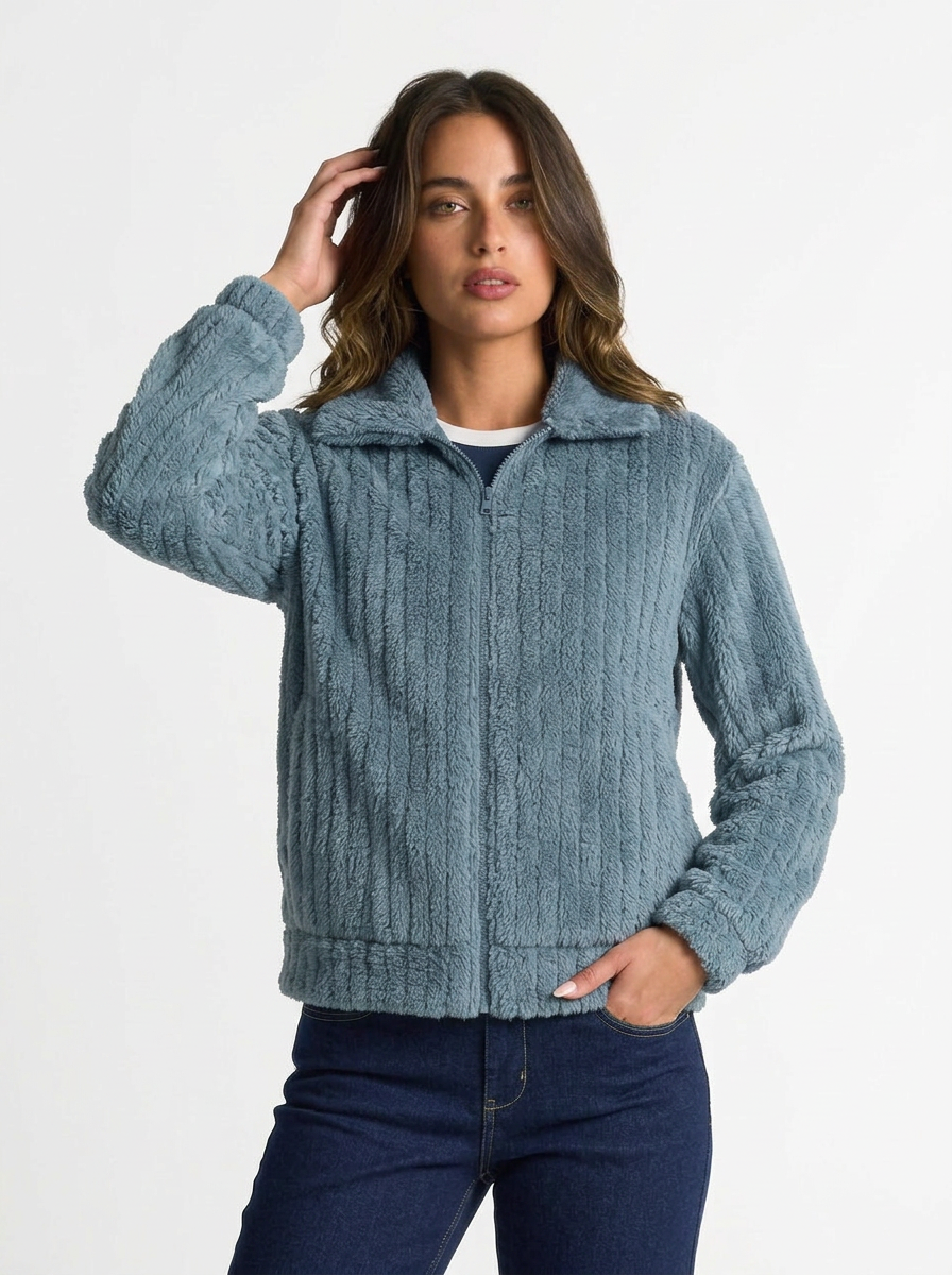 Isla | Women's Fluffy Hooded Jacket