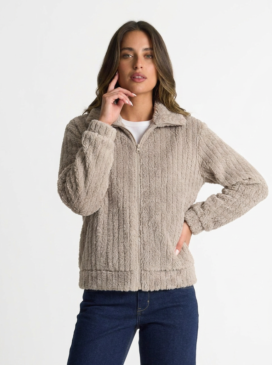 Isla | Women's Fluffy Hooded Jacket