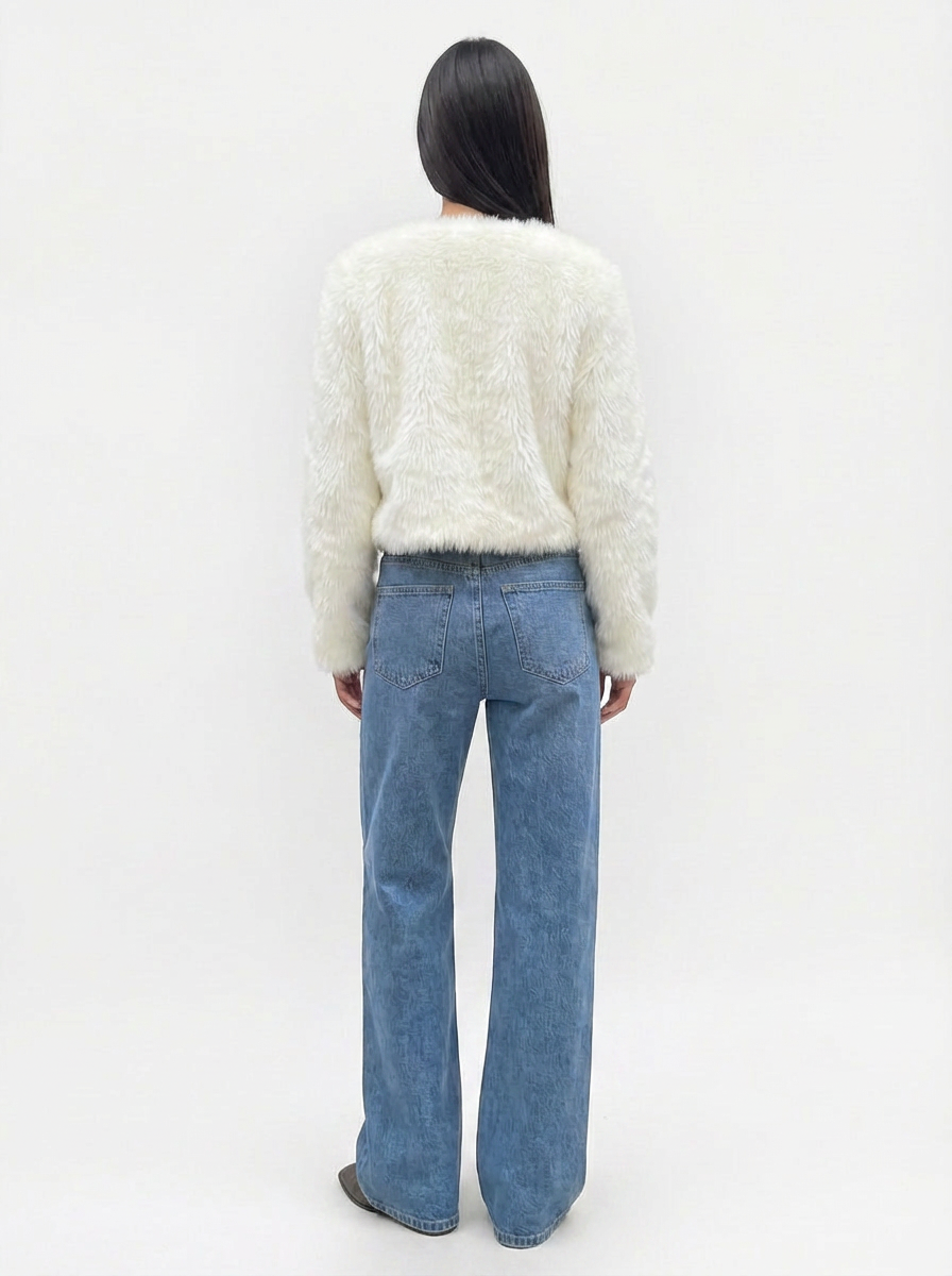 Jade | Women's Faux Fur Cropped Jacket 2