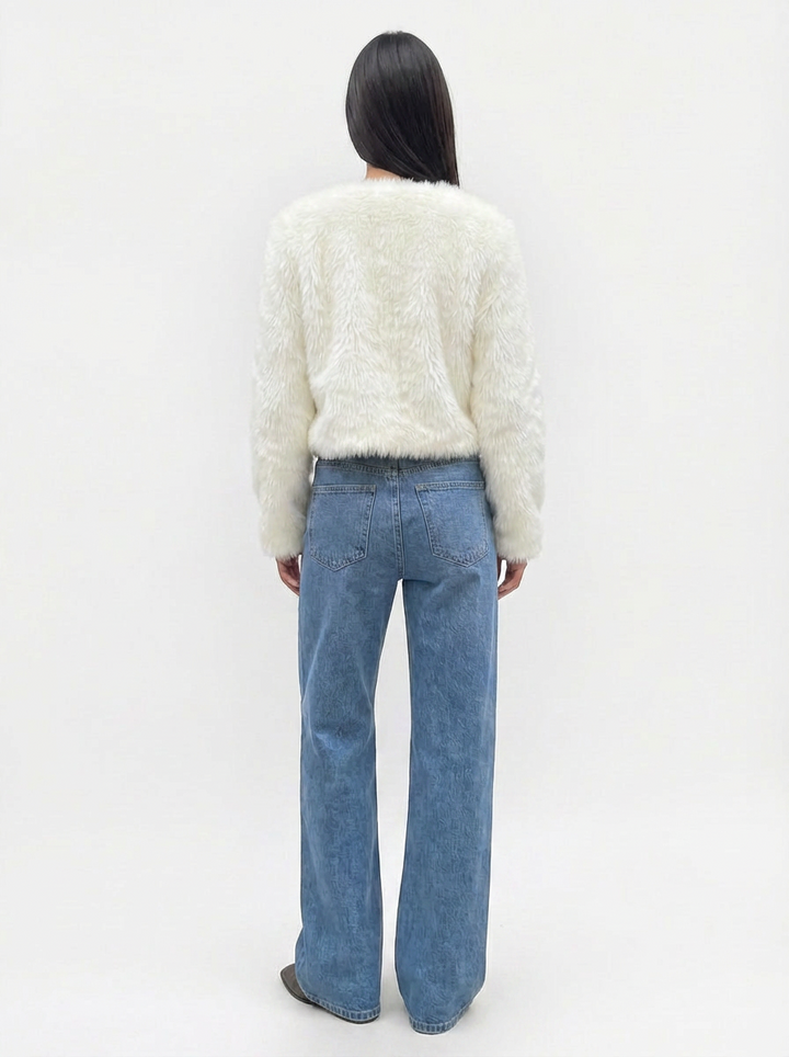Jade | Women's Faux Fur Cropped Jacket 2