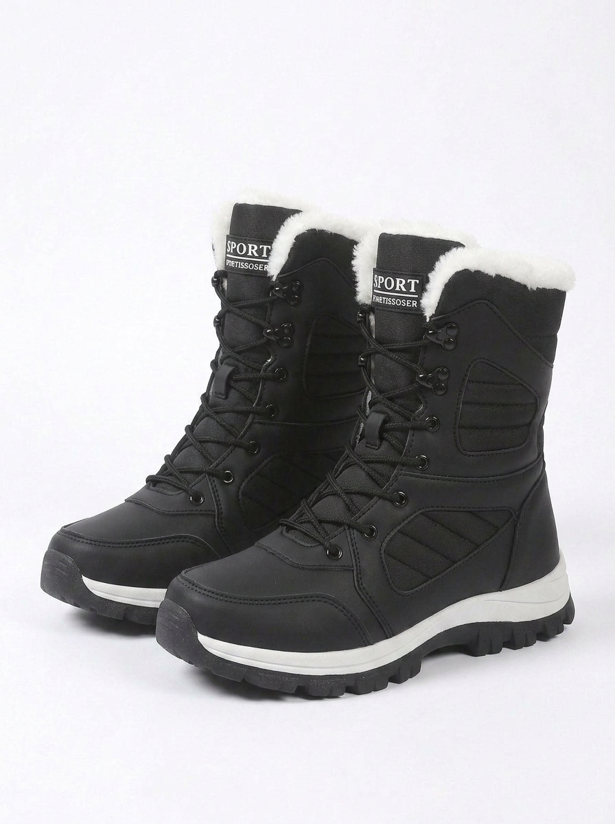Jamie | Women's Fur Snow Boots Lace Up Fur