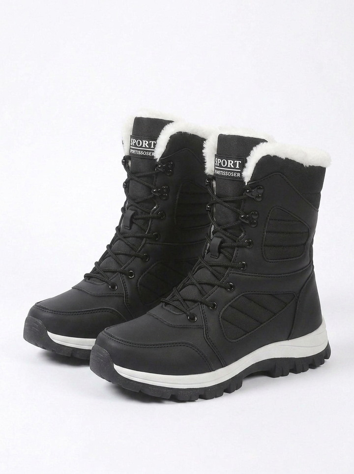 Jamie | Women's Fur Snow Boots Lace Up Fur
