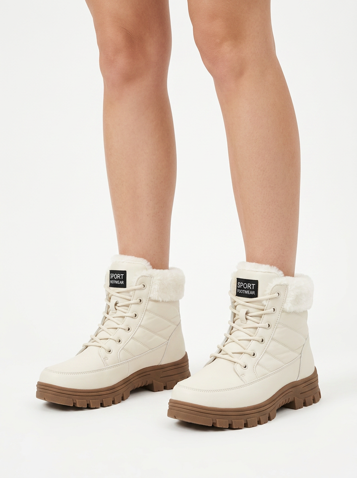 Jamie | Women's Fur Snow Boots Lace Up Fur