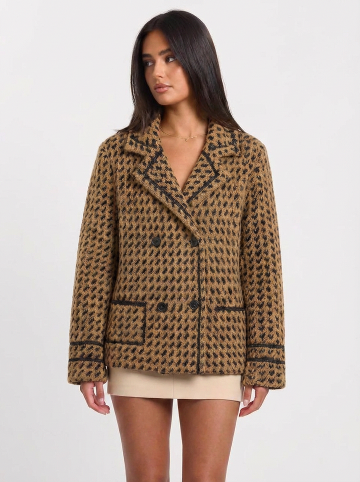 Jana | Women's Houndstooth Knit Jacket