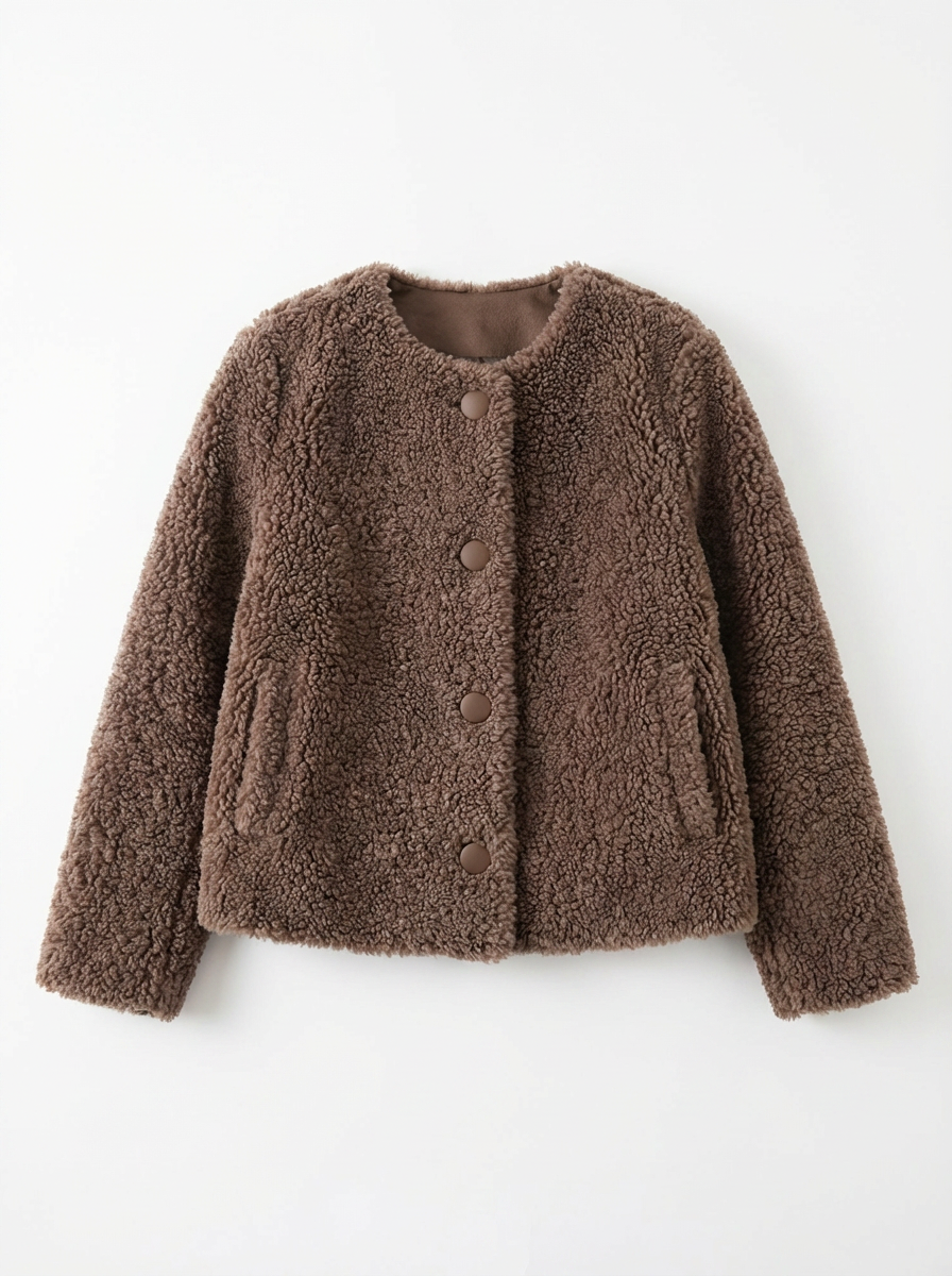 Jemma | Women's Collarless Teddy Jacket 3