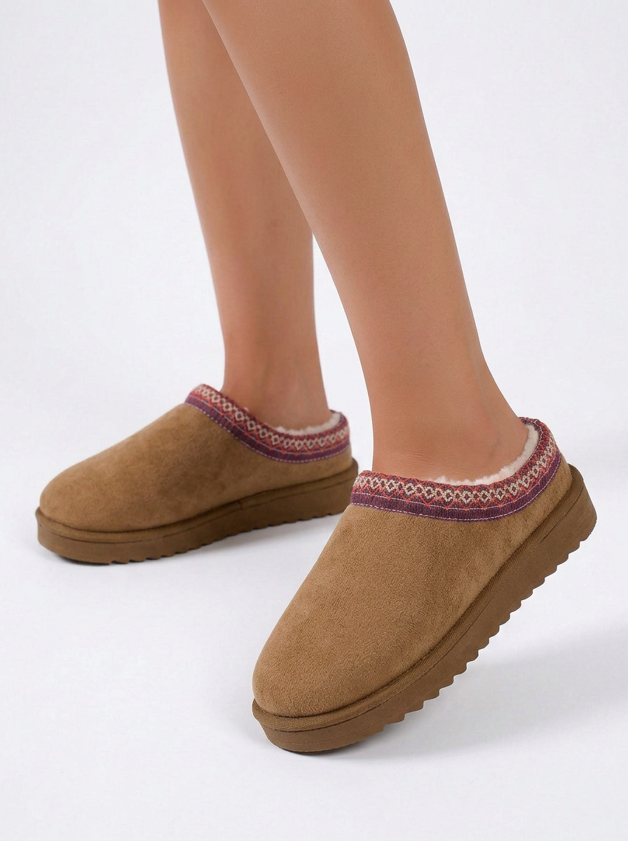 Jenna | Women's Fur Lined Platform Slip On