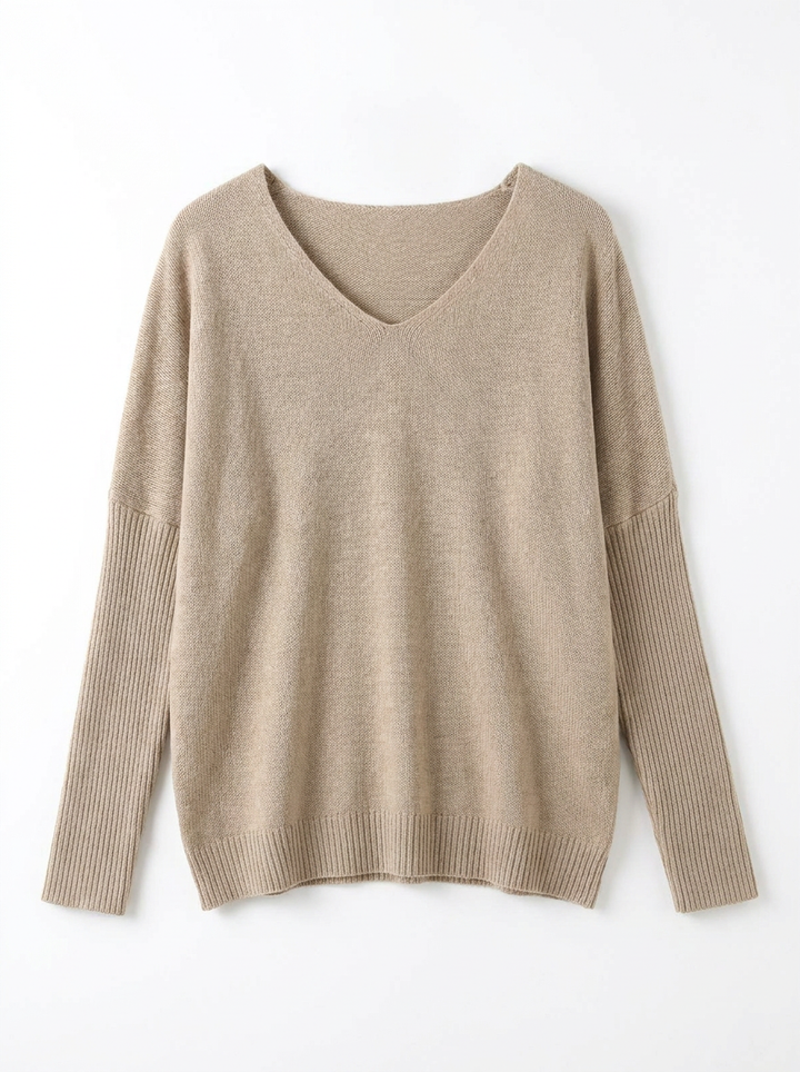 Jenna | Women's V-Neck Batwing Cashmere Sweater 3