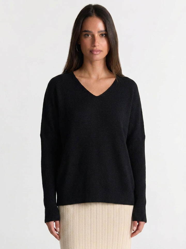 Jenna | Women's V-Neck Batwing Cashmere Sweater 4