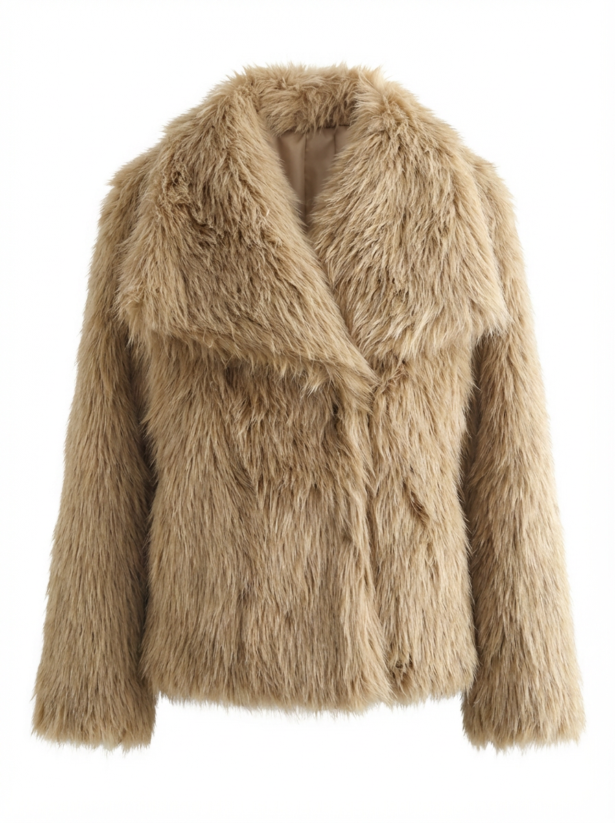 Jenna | Women's Wide Lapel Faux Fur Relaxed Jacket 2