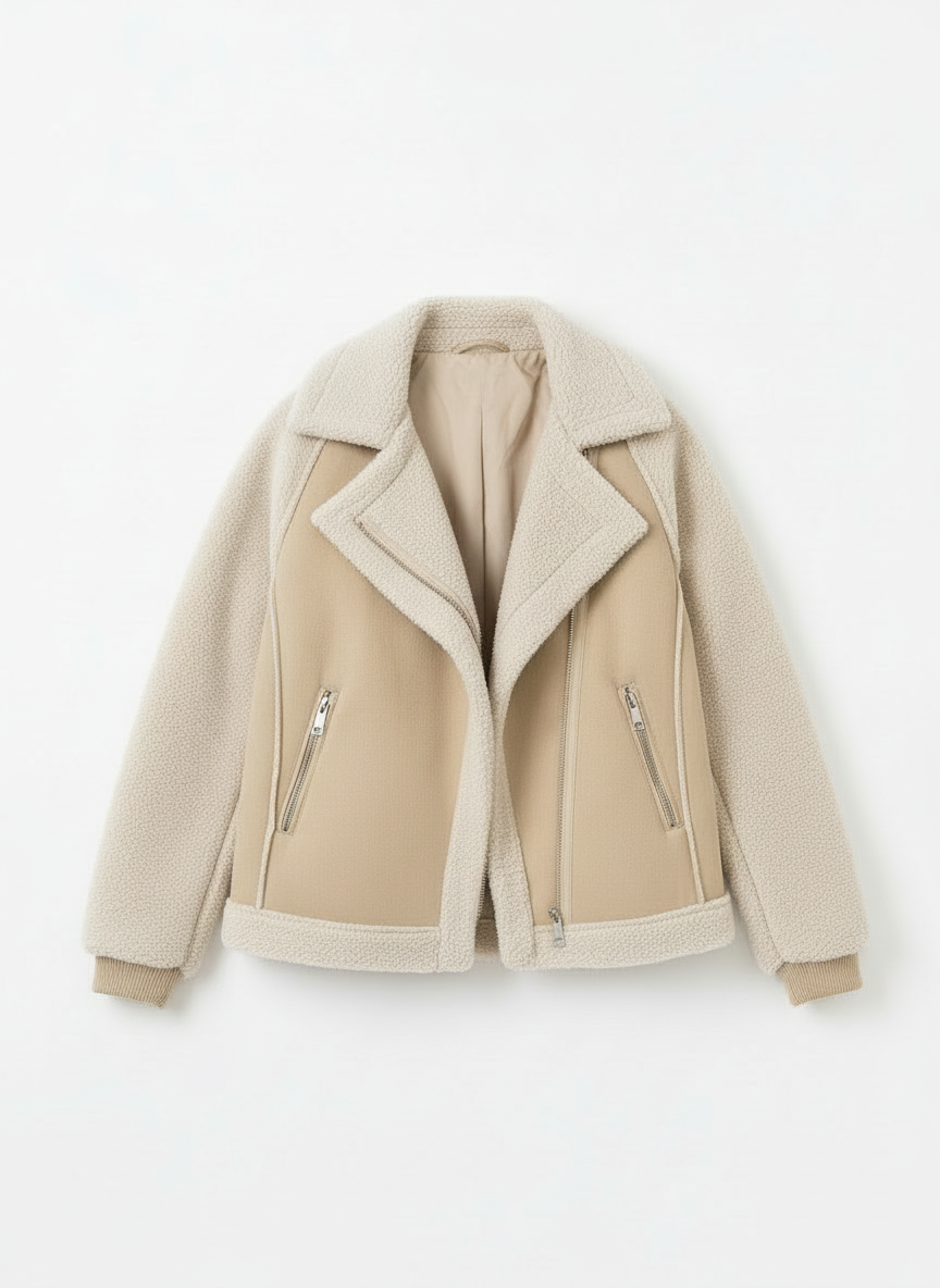 Jodie | Women's Oversized Faux Shearling Zip Up Jacket 3