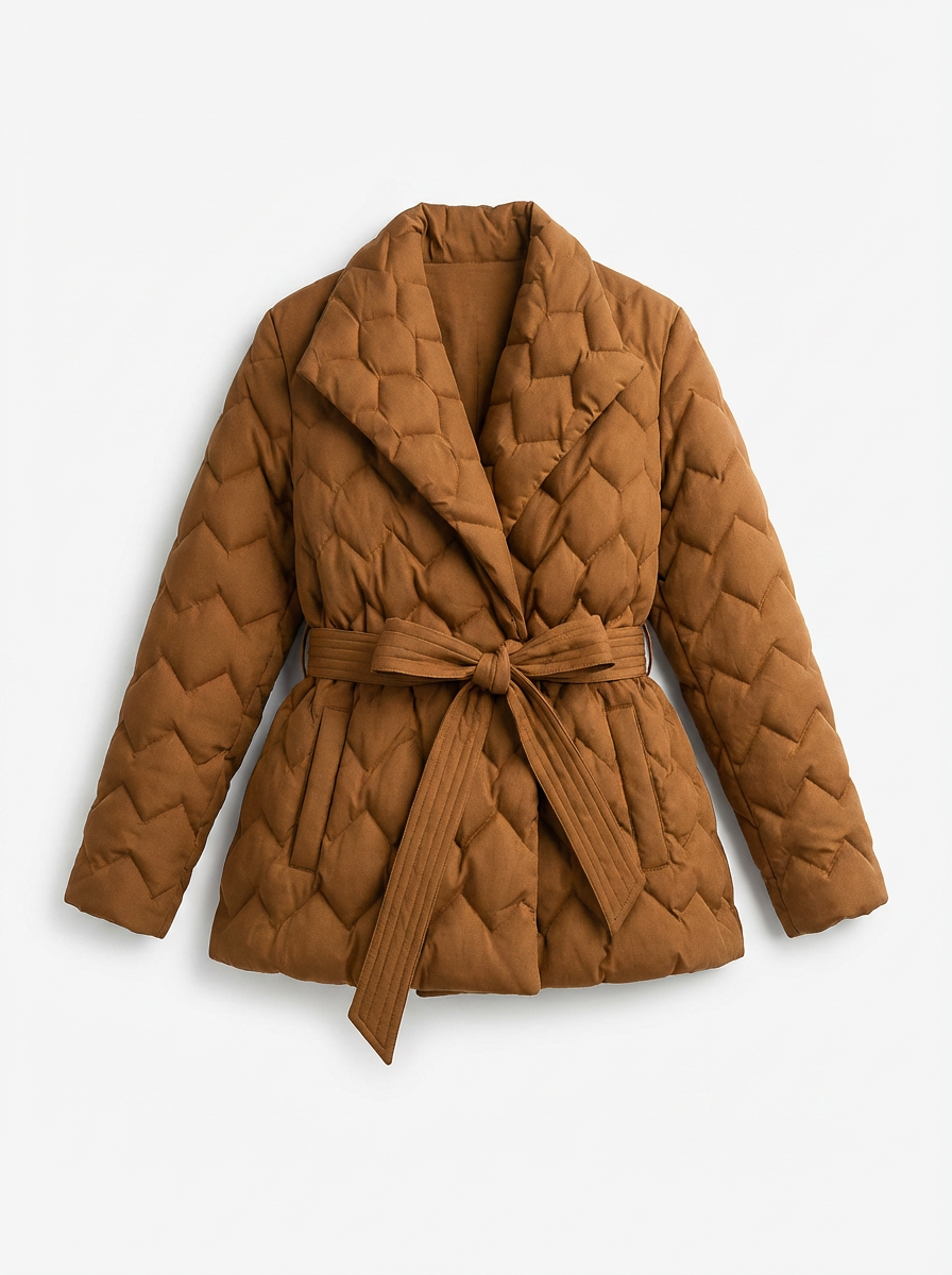 Jodie | Women's Quilted Wrap Belted Jacket 3