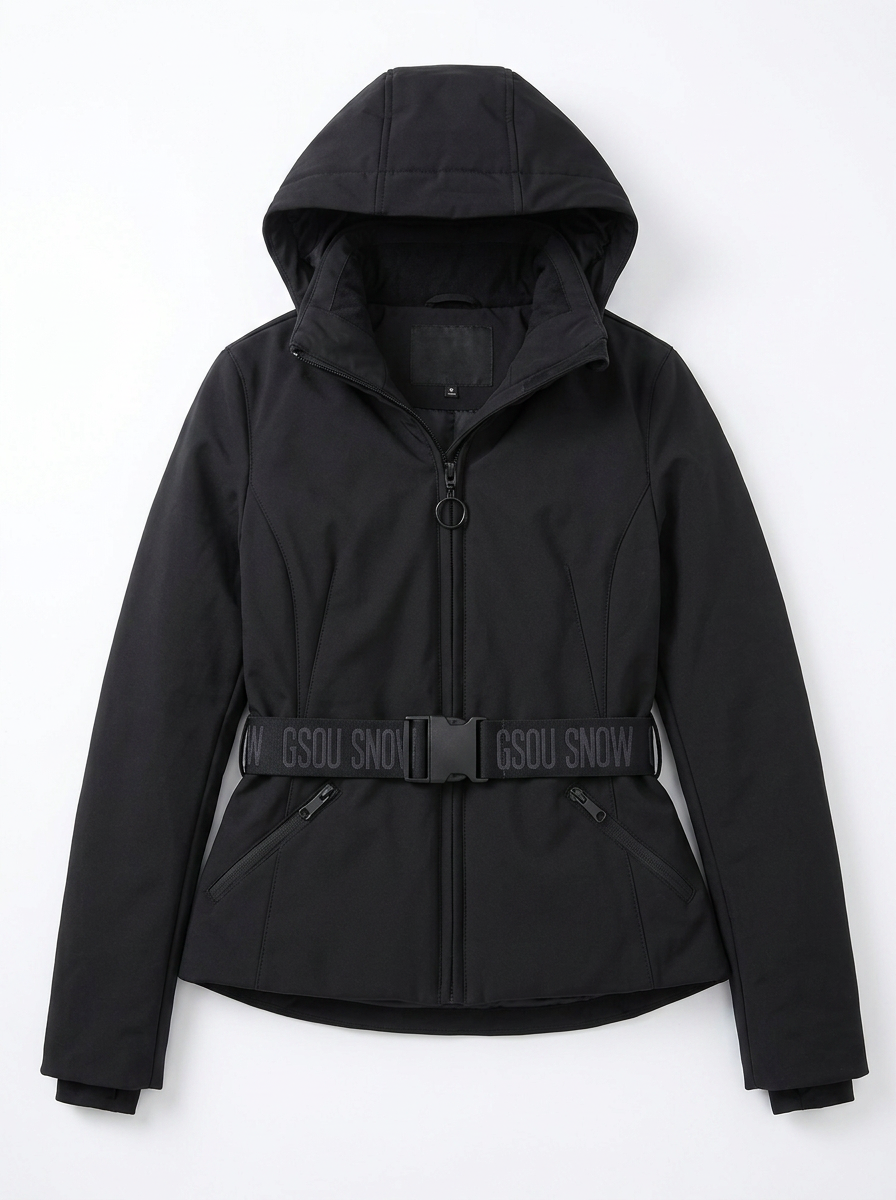 Jovanna | Women's Belted Zip Ski Jacket Hooded