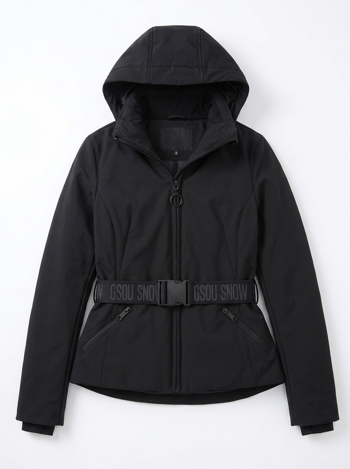 Jovanna | Women's Belted Zip Ski Jacket Hooded