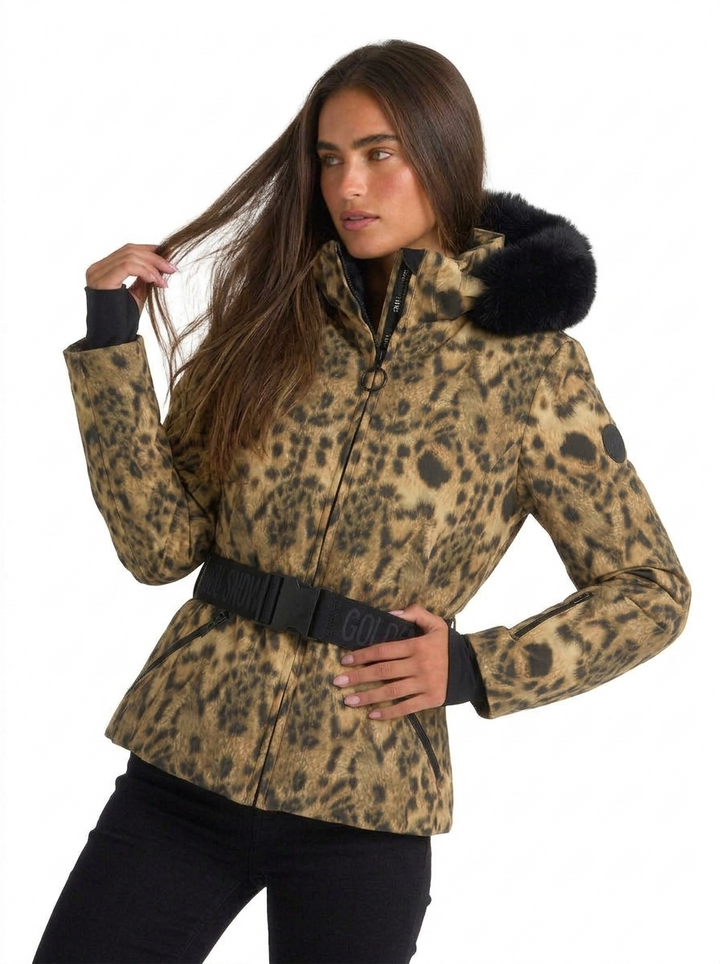 Jovanna | Women's Belted Zip Ski Jacket Hooded