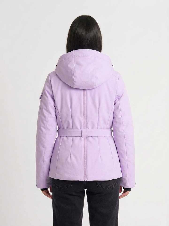 Julie | Women's Ski Jacket Hooded Belted Zip