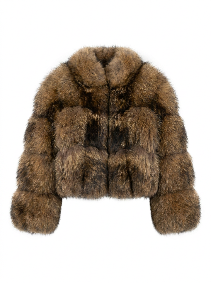 Juliet | Women's Faux Fur Cropped Long Sleeve Jacket 3