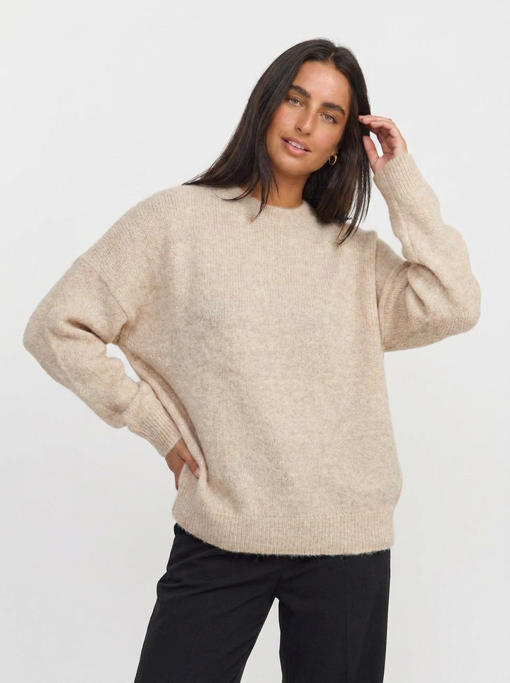 Juno | Women's Crew Neck Oversized Wool Sweater 5