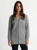 Kayla | Women's Grey Cashmere Cardigan