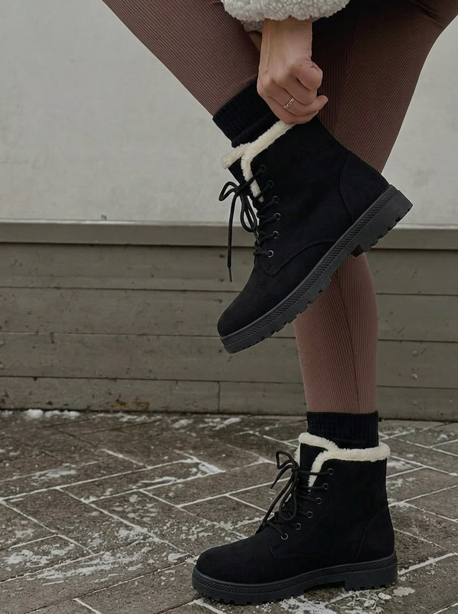 Keziah | Women's Snow Boots Lace Up Fur Lined