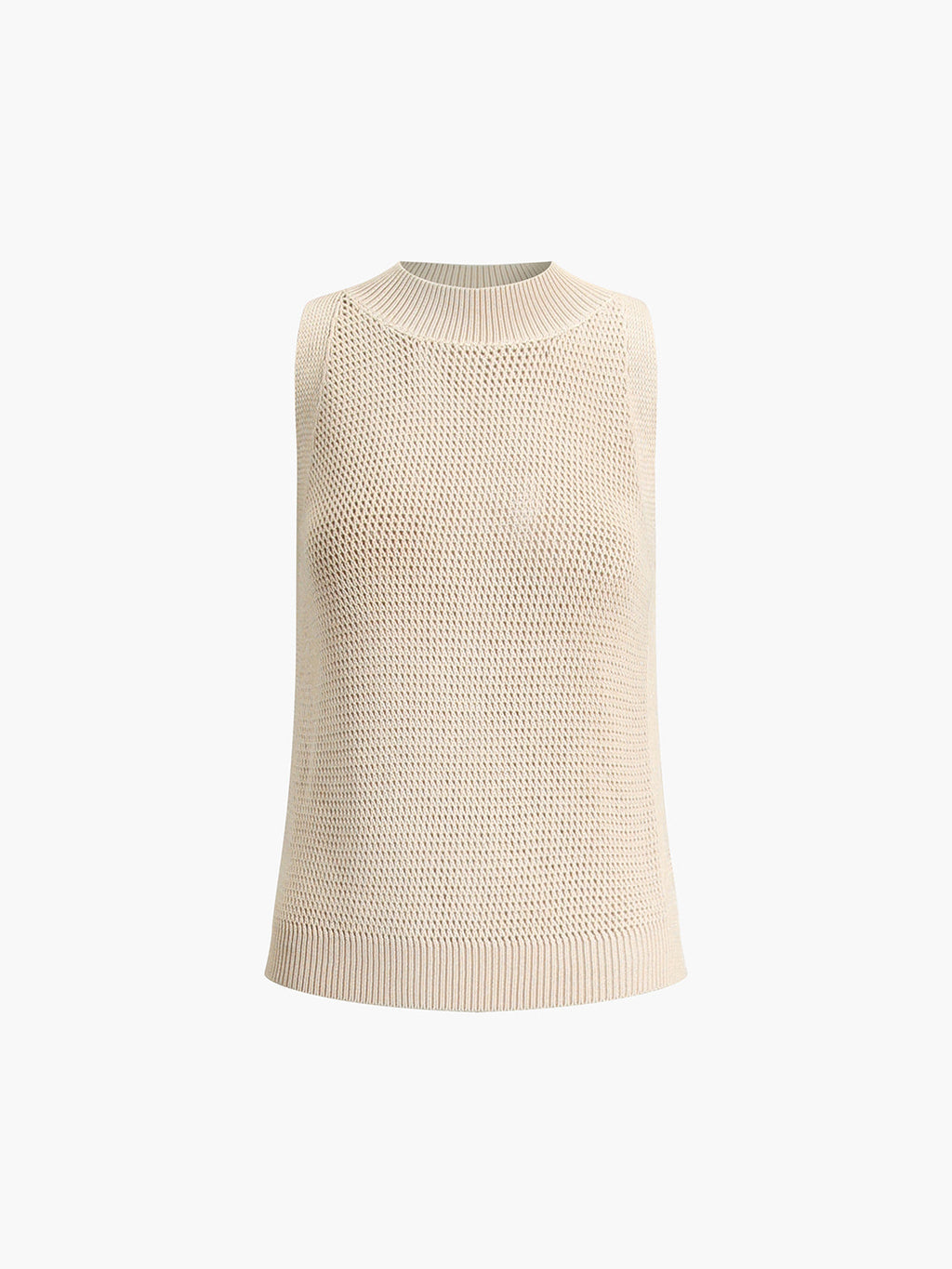 Knit Sleeveless Crew Neck Tank Top | Alora