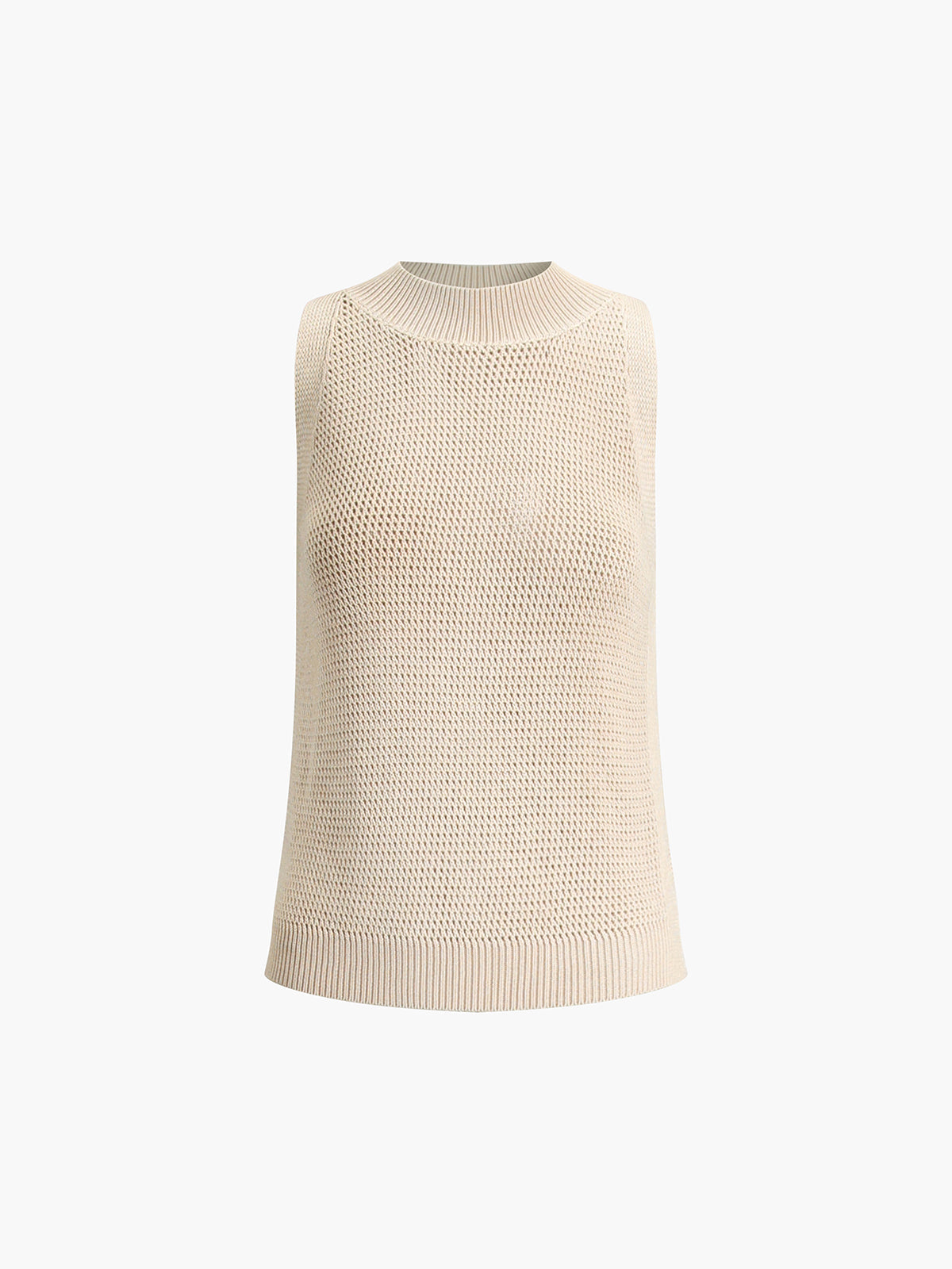 Knit Sleeveless Crew Neck Tank Top | Alora