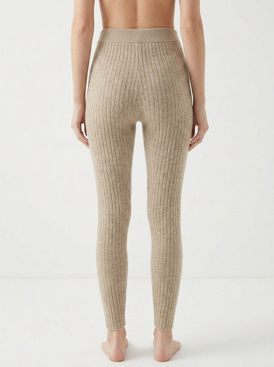 Kyla | Women's Ribbed Knit High Waist Thermal Leggings