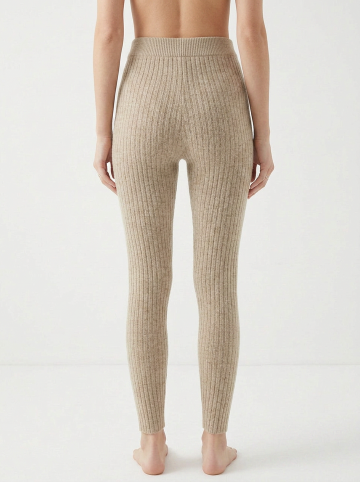 Kyla | Women's Ribbed Knit High Waist Thermal Leggings