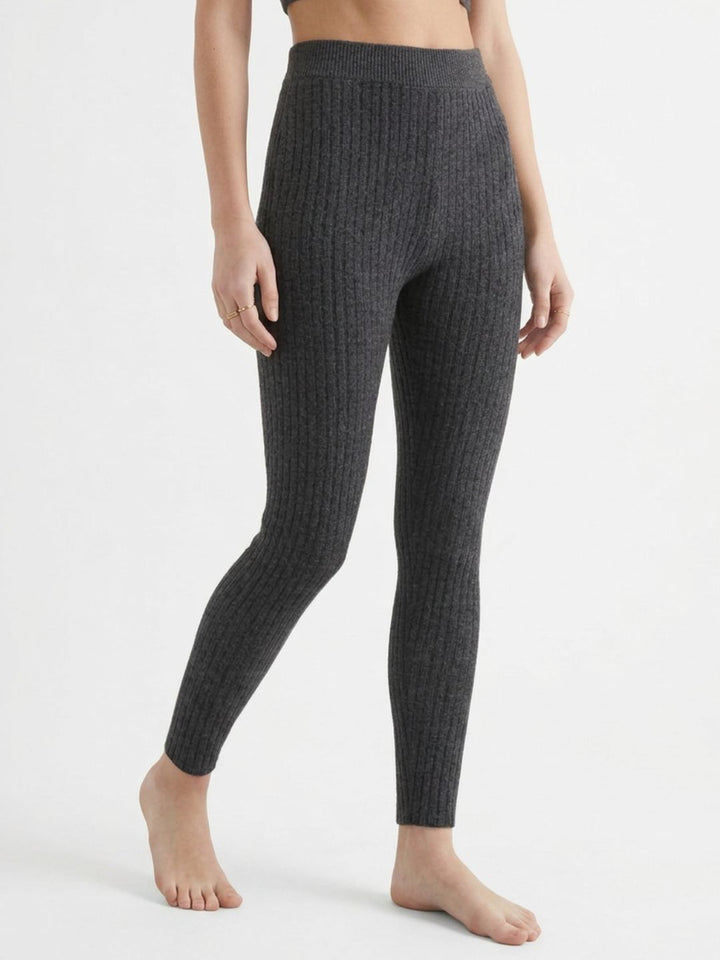 Kyla | Women's Ribbed Knit High Waist Thermal Leggings