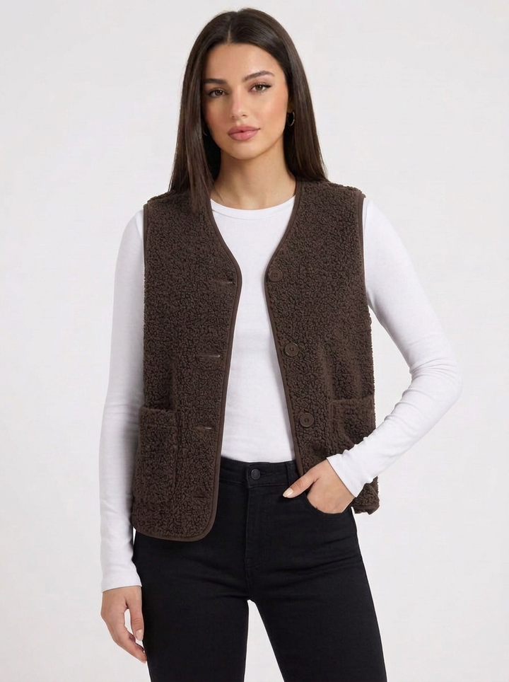 Layla | Women's Sherpa Fleece Vest