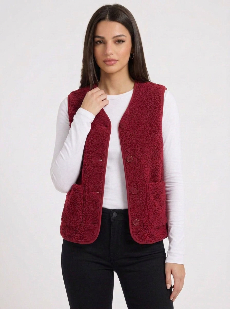 Layla | Women's Sherpa Fleece Vest