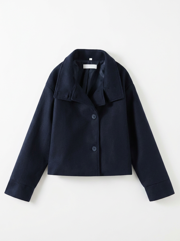 Layla | Women's Wool Coat Double Breasted Stand Collar