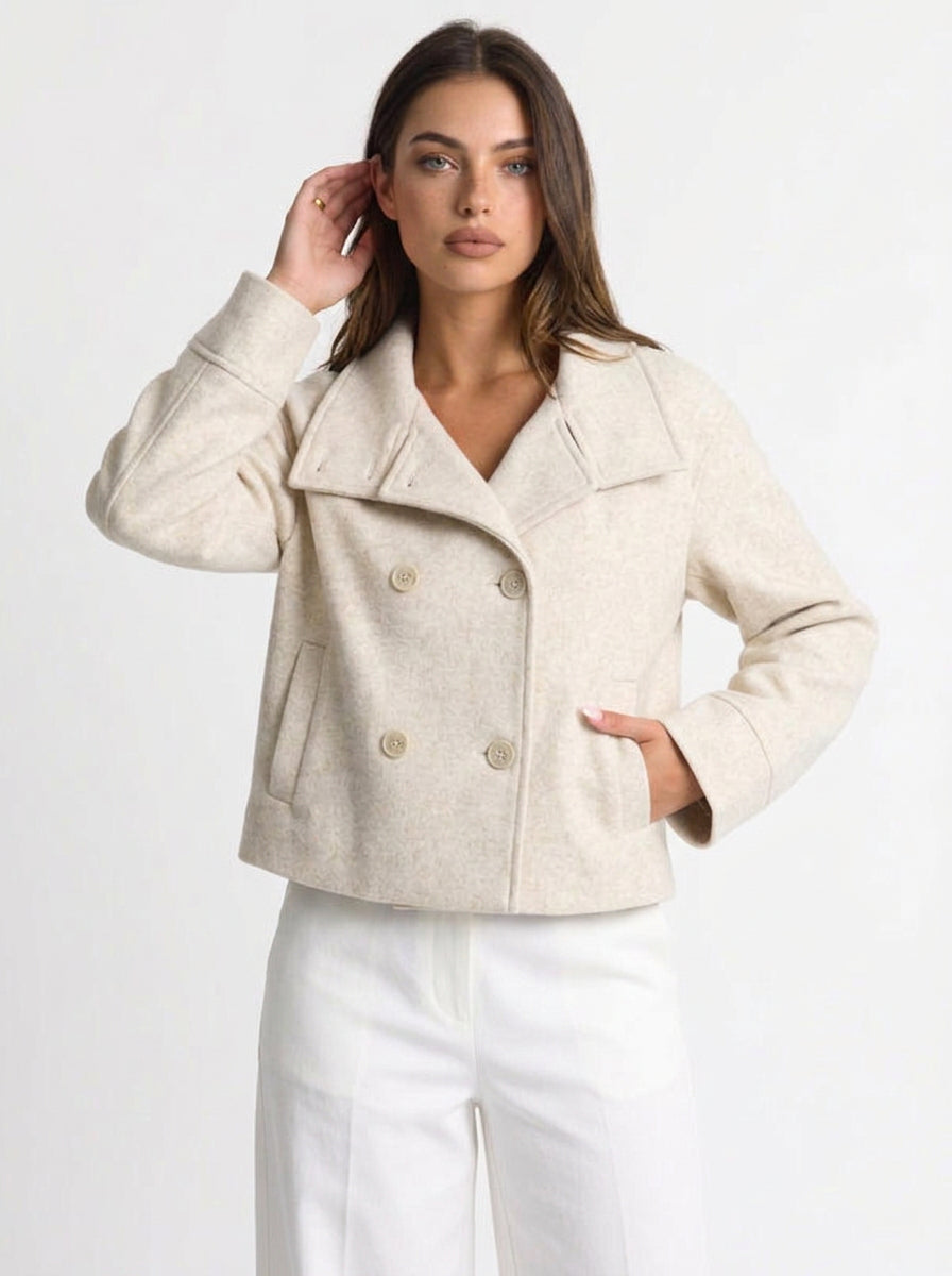 Layla | Women's Wool Coat Double Breasted Stand Collar