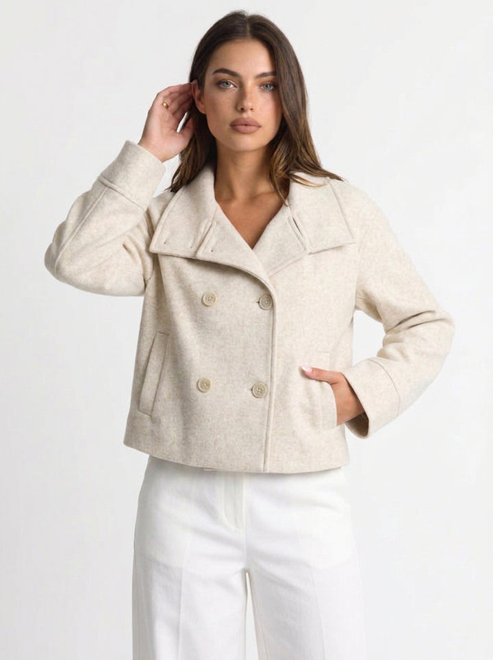 Layla | Women's Wool Coat Double Breasted Stand Collar