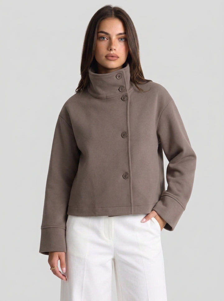 Layla | Women's Wool Coat Double Breasted Stand Collar