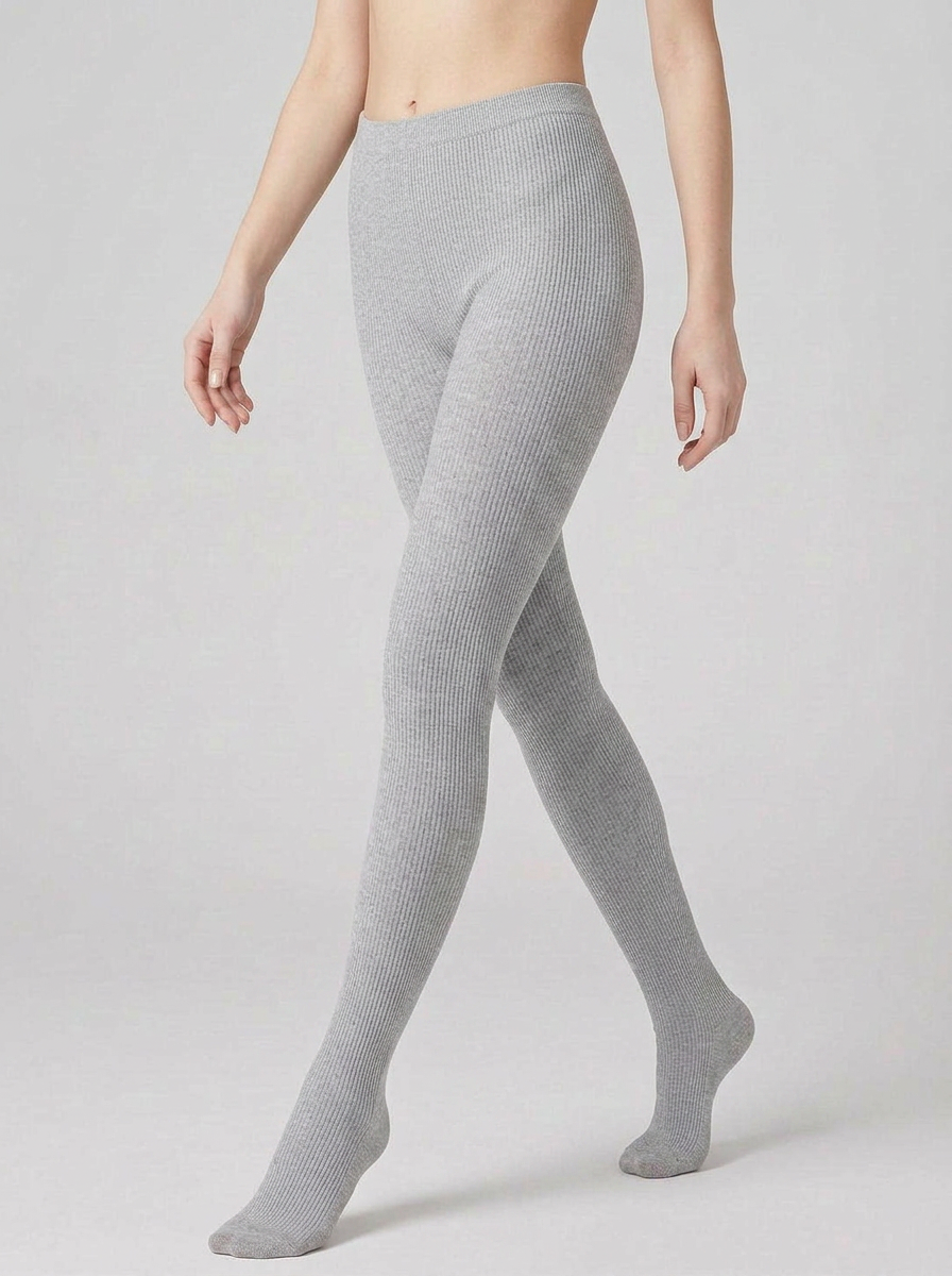 Lianne | Women's Seamless Ribbed High Waist Footed Tights