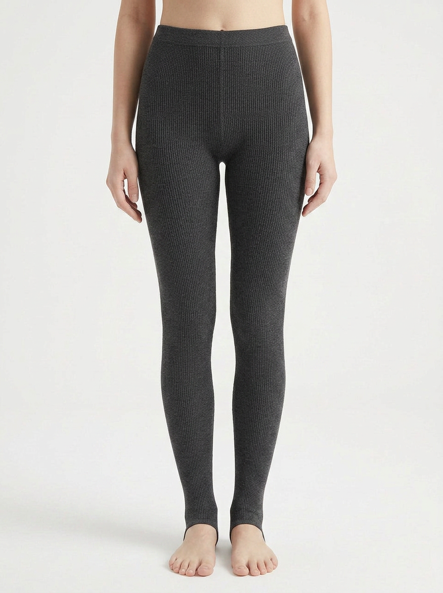 Lianne | Women's Seamless Ribbed High Waist Footed Tights
