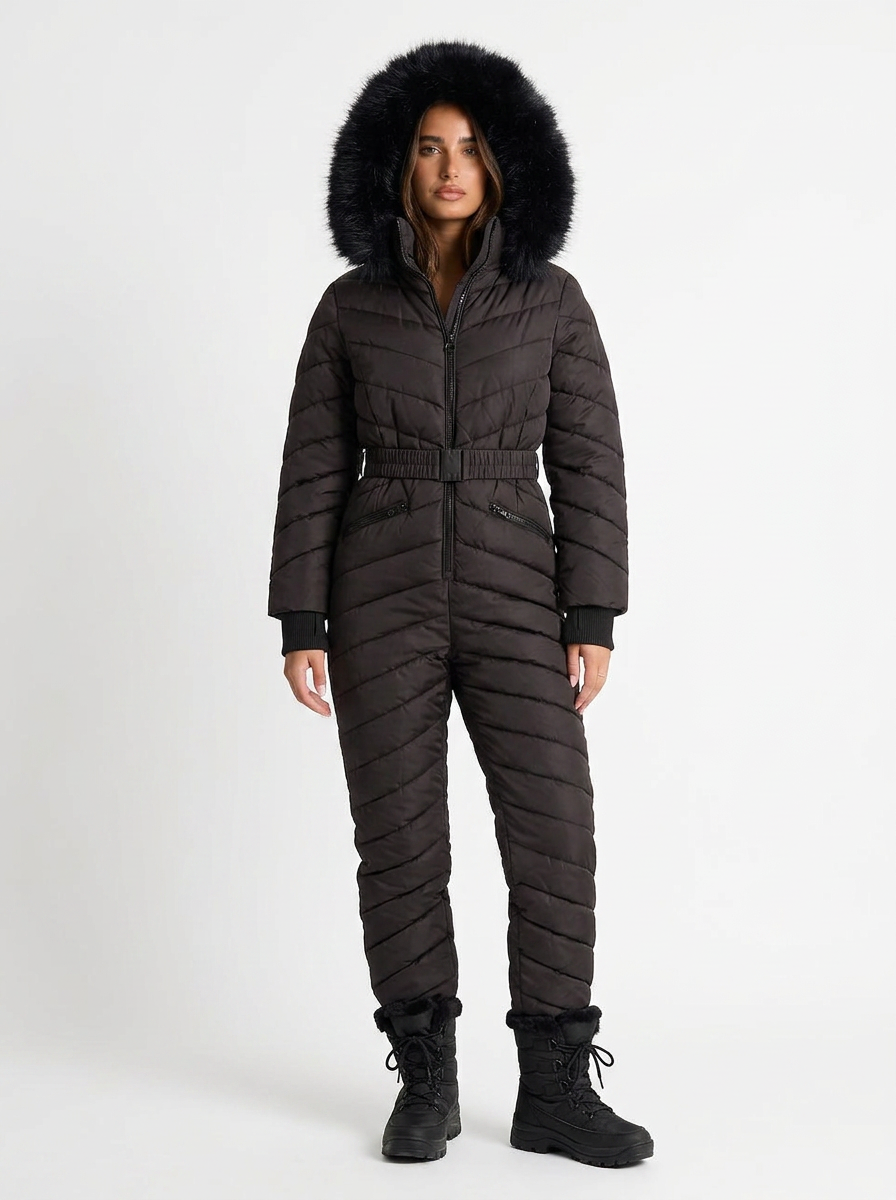 Lilia | Women's Hooded FurSki Jumpsuit