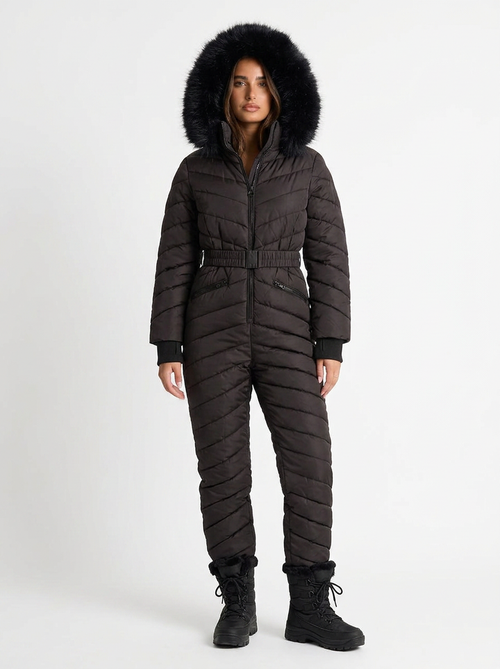 Lilia | Women's Hooded FurSki Jumpsuit