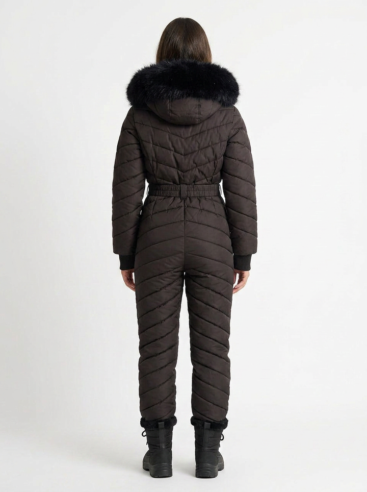 Lilia | Women's Hooded FurSki Jumpsuit