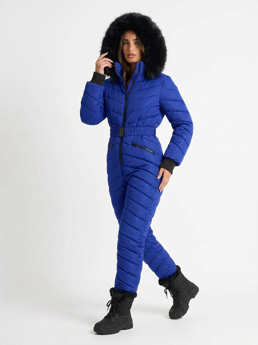 Lilia | Women's Hooded FurSki Jumpsuit