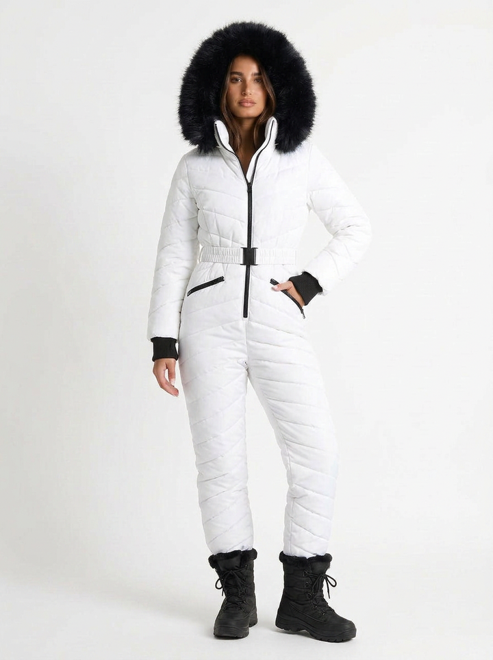 Lilia | Women's Hooded FurSki Jumpsuit